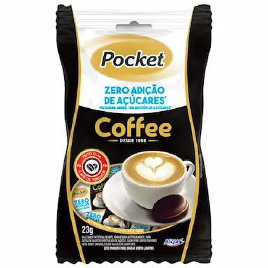 BALA POCKET COFFEE ZERO AçúCAR CAFé PACOTE 23G