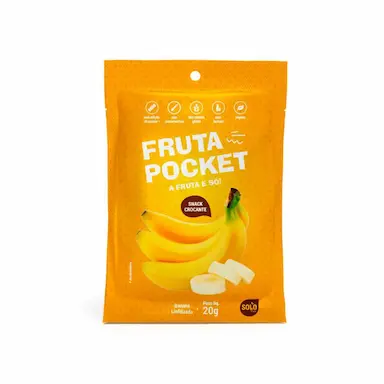 BANANA LIOFILIZADO FRUTA POCKET 100% NATURAL 20G