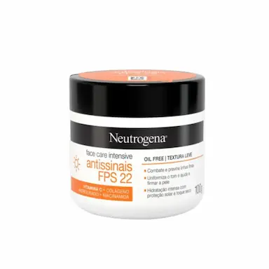 HIDRATANTE FACIAL NEUTROGENA FACE CARE ANTISSINAIS DIA FPS 22 - 100G