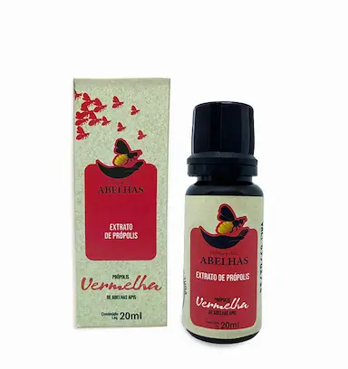 EXTRATO DE PRÓPOLIS DE ABELHAS APIS - VERMELHO - 20ML