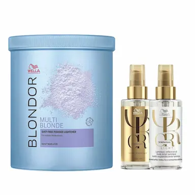 KIT Pó DESCOLORANTE BLONDOR 800G E 2 ÓLEOS OIL REFLECTIONS