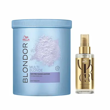 KIT Pó DESCOLORANTE BLONDOR 800G E ÓLEO OIL REFLECTIONS 100ML