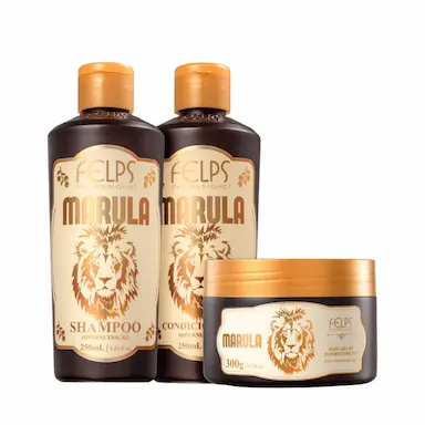 KIT MARULA FELPS SHAMPOO, CONDICIONADOR E MASCARA