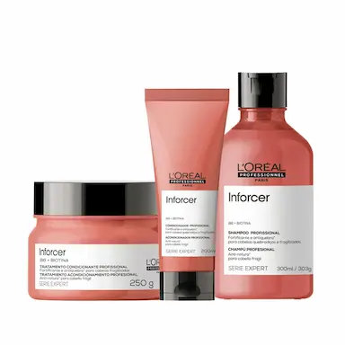 KIT INFORCER SHAMPOO, CONDICIONADOR E MáSCARA - LORéAL PROFESSIONNEL