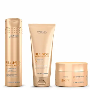 KIT BLONDE RECONSTRUCTOR TRIO PARA LOIRAS - CADIVEU
