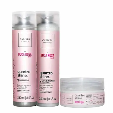 KIT SHAMPOO CONDICIONADOR E MáSCARA BOCA ROSA 250ML- CADIVEU