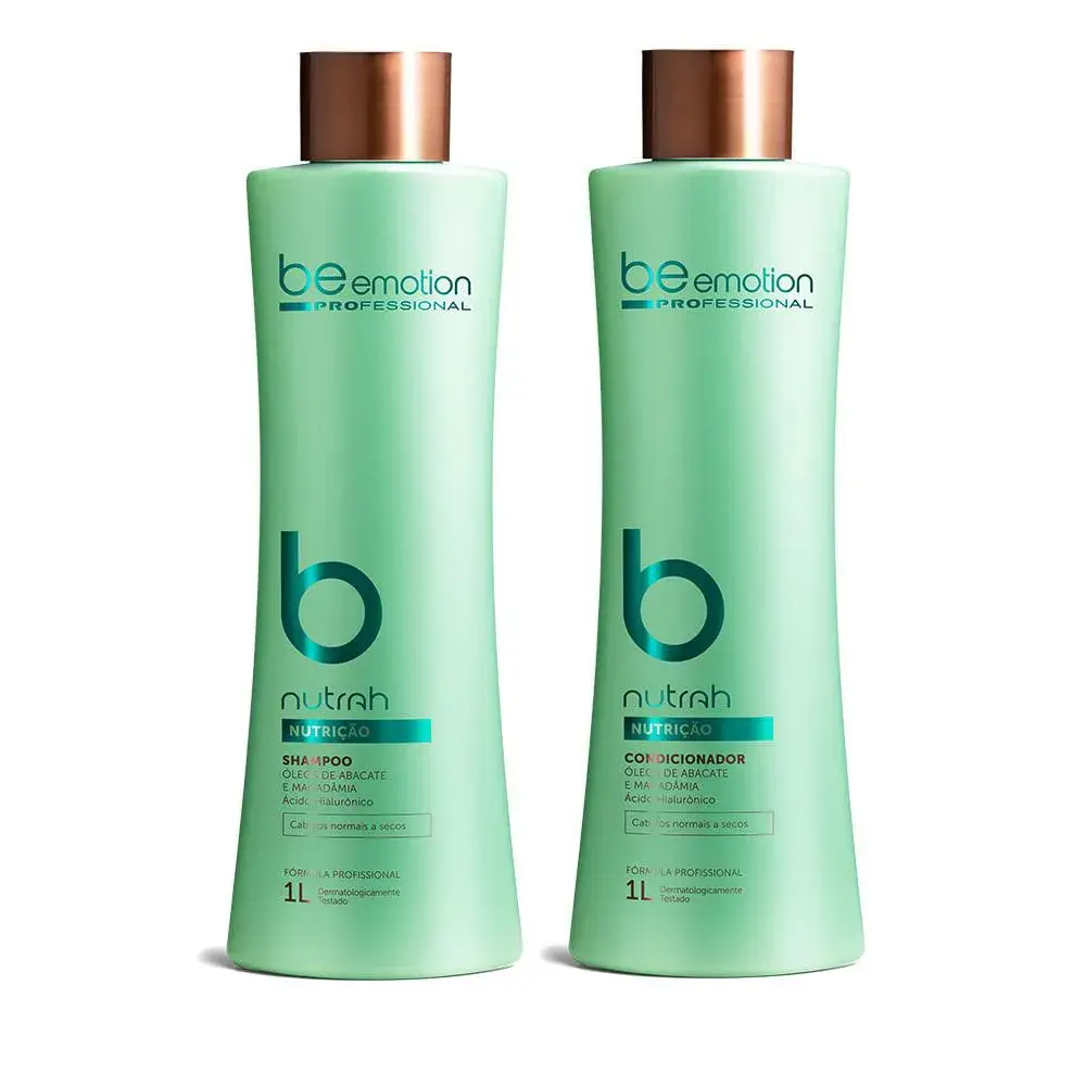 CONJUNTO DE SHAMPOO E CONDICIONADOR BE EMOTION - PROFESSIONAL - NUTRAH - NUTRIçãO | BE EMOTION