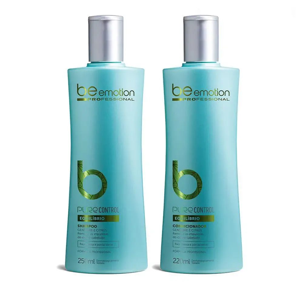 CONJUNTO DE SHAMPOO E CONDICIONADOR BE EMOTION - PURE CONTROL - EQUILíBRIO | BE EMOTION
