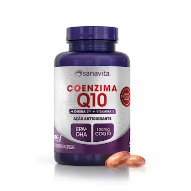 COENZIMA Q10 SANAVITA COM ÔMEGA 3TG VITAMINA E - 60 CAPSULAS