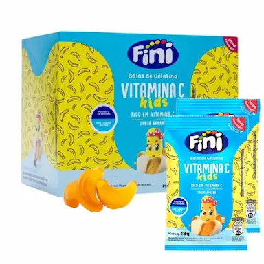 VITAMINA C BANANAS KIDS ZERO AçúCAR FINI - 12X18G