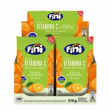 VITAMINA C SABOR LARANJA FINI ZERO AÇÚCAR - 12X18G