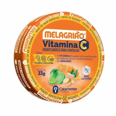 MELAGRIAO PASTILHA VITAMINA C LIMAO COM MEL LATA - 20 PAST
