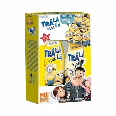 KIT TRá Lá Lá MINIONS SHAMPOO 480ML + CONDICIONADOR 480ML