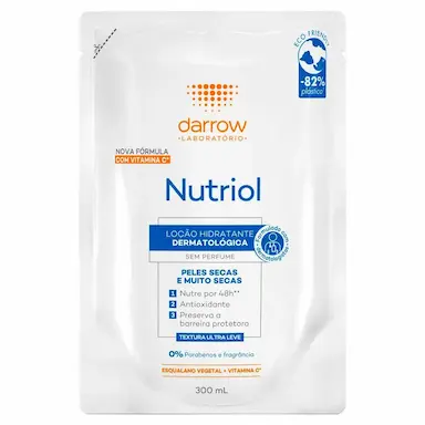 REFIL HIDRATANTE CORPORAL NUTRIOL DARROW SEM PERFUME 300ML