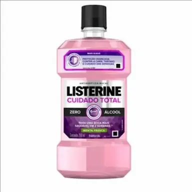 ENXAGUANTE ANTISSéPTICO BUCAL LISTERINE CUIDADO TOTAL ZERO ÁLCOOL COM 250ML