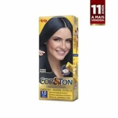 TINTURA COR&amp;amp;AMP;TON NIELY 1.0 PRETO AZULADO 1 UNIDADE