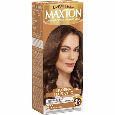 TINTA DE CABELO MAXTON MORENA +CHIC CHOCOLATE 6.7