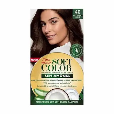 TINTA DE CABELO SOFT COLOR CASTANHO MéDIO 40 35G