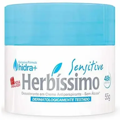 DESODORANTE CREME ANTITRANSPIRANTE SENSITIVE HERBISSIMO 55G