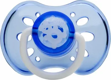 CHUPETA COLOR BICO DE SILICONE REDONDO TAMANHO 2 AZUL 5012-01