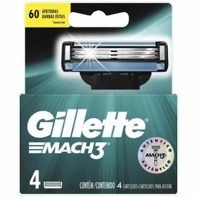 CARGA GILLETTE MACH3 4 UNIDADES