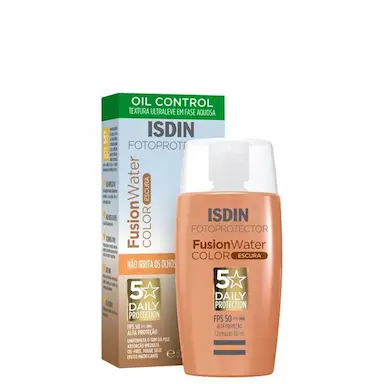 PROTETOR SOLAR FACIAL ISDIN FUSION WATER COR ESCURA FPS 50 50ML