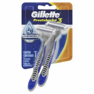 APARELHO DE BARBEAR DESCARTáVEL GILLETTE PRESTOBARBA3 2 UNIDADES