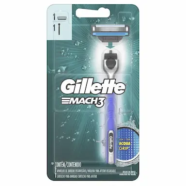APARELHO DE BARBEAR MASCULINO GILLETTE MACH3 SENSITIVE-ACQUA