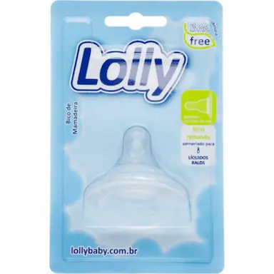 BICO DE MAMADEIRA LOLLY SILICONE BIG REDONDO REF-0065-01