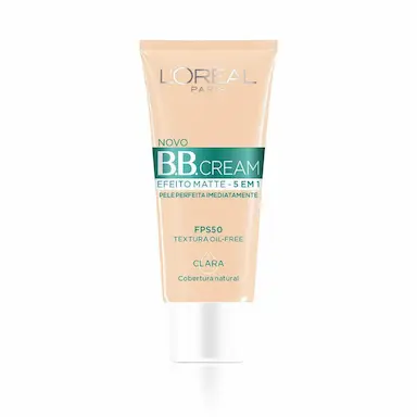 BASE BB CREAM L'ORéAL PARIS EFEITO MATTE COR CLARA FPS 50 30ML - xpto