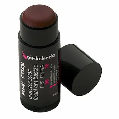 PINK STICK PROTETOR SOLAR E BASE FPS 90 PINK CHEEKS 14G