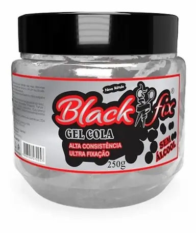 GEL COLA CABELO BLACK FIX 250GR TAMPA ROSCA