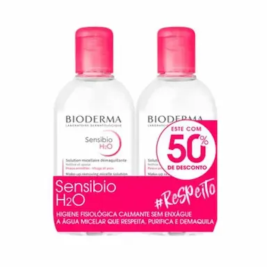 BIODERMA KIT SENSIBIO H2O SOLUçãO MICELAR - 2 UN 250ML