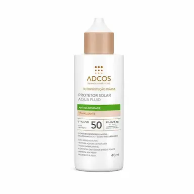 PROTETOR SOLAR FACIAL ADCOS AQUA FLUID FPS50 TONALIZANTE 40ML