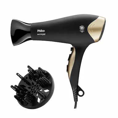 SECADOR DE CABELOS PHILCO GOLDEN STAR TOURMALINE 2100W 220 Volts