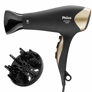 SECADOR DE CABELOS PHILCO PH3700 GOLD TOURMALINE 220 Volts