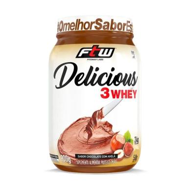 DELICIOUS 3WHEY (900G) - SABOR: CREME DE AVELã