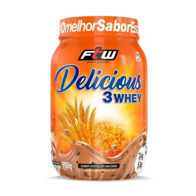 DELICIOUS 3WHEY (900G) - SABOR: CHOCOLATE MALTADO