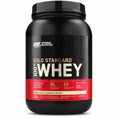 100% WHEY PROTEIN GOLD STANDARD (907G) NOVO RÓTULO - SABOR: BAUNILHA