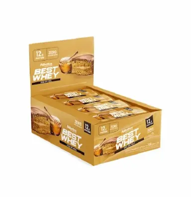 BEST WHEY BAR 744G (DISPLAY 12 UNIDADES DE 62G) - SABOR: PãO DE MEL (588G)