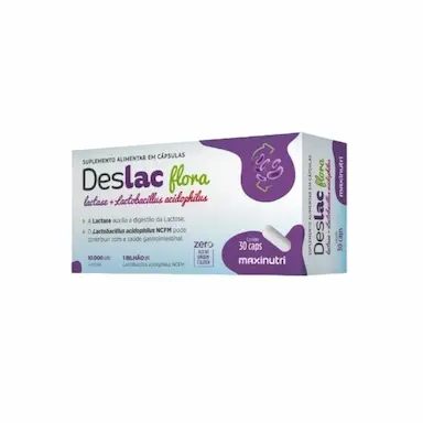 DESLAC FLORA - LACTASE + LACTOBACILLUS (30 CAPS) - PADRãO: ÚNICO