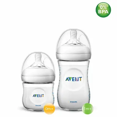 KIT 2 MAMADEIRAS 125/260ML PéTALA TRANSPARENTE PHILIPS AVENT