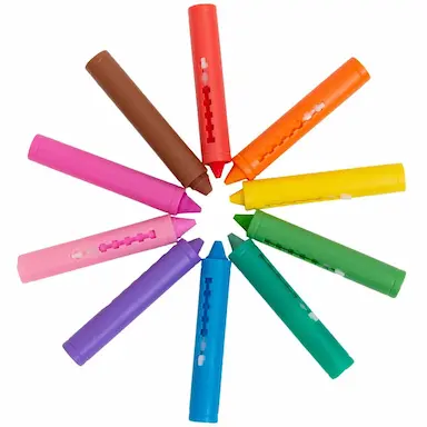 GIZ DE CERA RISQUE E APAGUE BANHO DIVERTIDO C/10 CORES BUBA