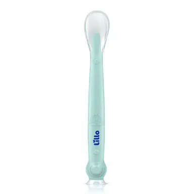 COLHER DE SILICONE INFANTIL COM CABO LONGO E VENTOSA - LILLO