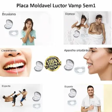 PROTETOR BUCAL DUPLO ARTICULADO PARA ESPORTES LUCTOR 5EM1
