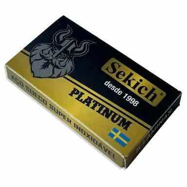 LâMINAS DE BARBEAR AçO SUECO SUPER INOXIDáVEL PLATINUM 5 Lâminas