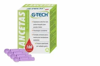 LANCETAS PARA LANCETADOR 28G G-TECH - 100UN