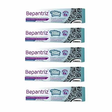 KIT BEPANTRIZ TATOO PROTEçãO HIDRATAçãO CIMED 20G 5 UNIDADES