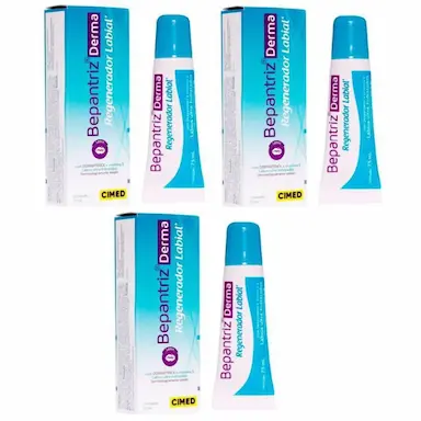 KIT BEPANTRIZ DERMA REGENERADOR LABIAL CIMED 7,5ML 3UNIDADES