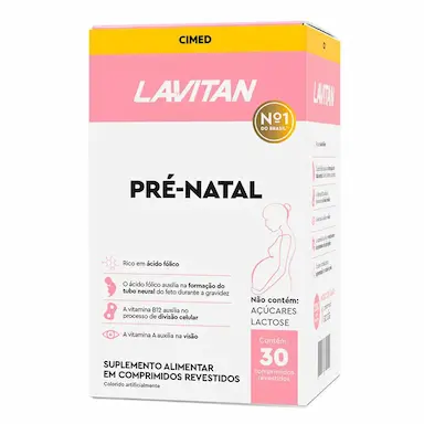 VITAMINA PARA GESTANTE LAVITAN PRé-NATAL 30 COMP CIMED Neutro